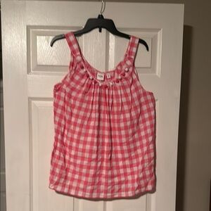 Rafaella Pink and White Gingham Tank Top